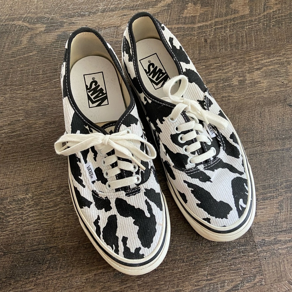 Vans Corduroy Cow Print Shoes